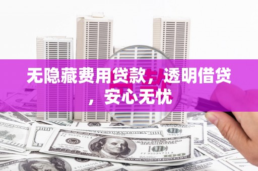 东乌旗无隐藏费用贷款，透明借贷，安心无忧
