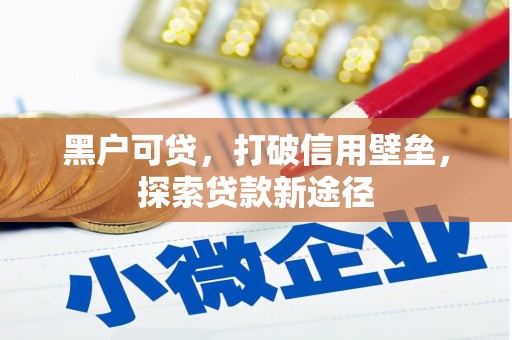东乌旗黑户可贷，打破信用壁垒，探索贷款新途径
