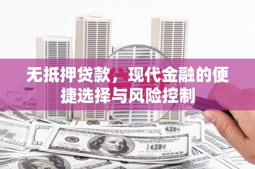东乌旗无抵押贷款，现代金融的便捷选择与风险控制