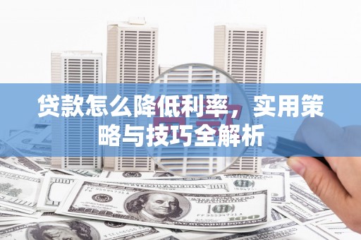 东乌旗贷款怎么降低利率，实用策略与技巧全解析