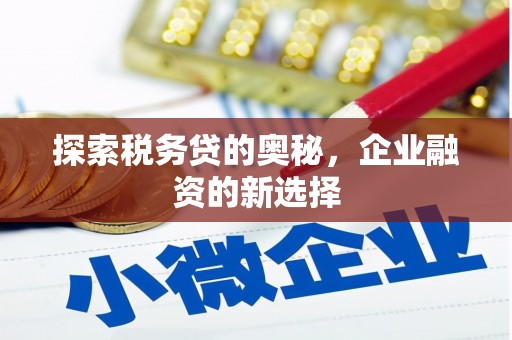东乌旗探索税务贷的奥秘，企业融资的新选择