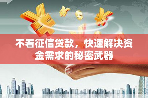 东乌旗不看征信贷款，快速解决资金需求的秘密武器