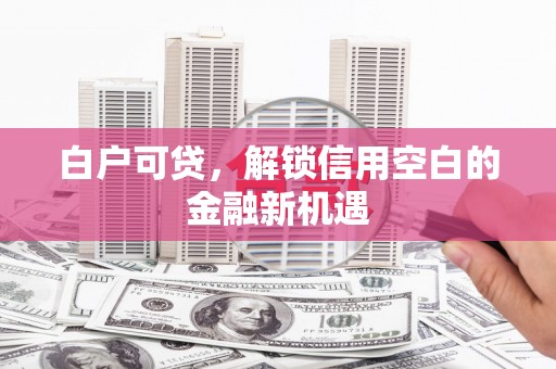 东乌旗白户可贷，解锁信用空白的金融新机遇