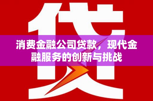 东乌旗消费金融公司贷款，现代金融服务的创新与挑战