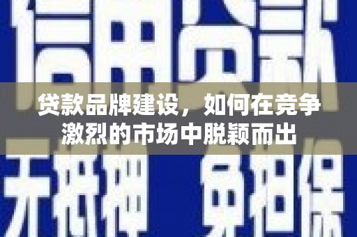 东乌旗贷款品牌建设，如何在竞争激烈的市场中脱颖而出