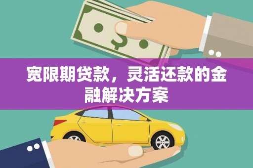东乌旗宽限期贷款，灵活还款的金融解决方案