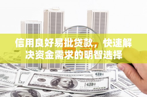 东乌旗信用良好易批贷款，快速解决资金需求的明智选择