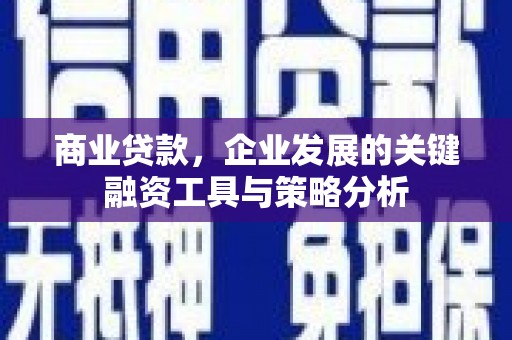 东乌旗商业贷款，企业发展的关键融资工具与策略分析