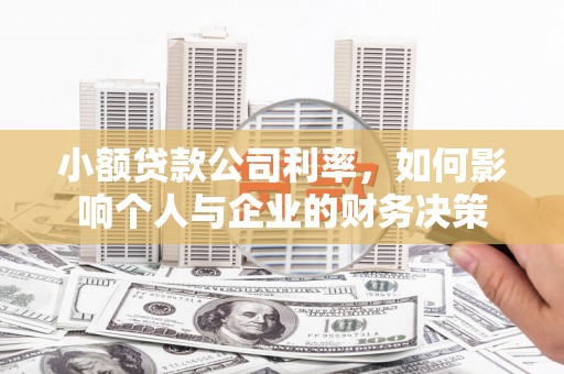 东乌旗小额贷款公司利率，如何影响个人与企业的财务决策