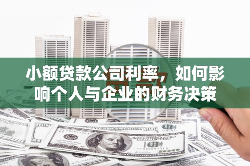 东乌旗小额贷款公司利率，如何影响个人与企业的财务决策