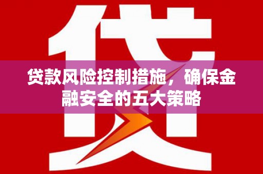 东乌旗贷款风险控制措施，确保金融安全的五大策略
