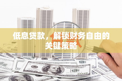 东乌旗低息贷款，解锁财务自由的关键策略