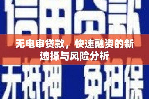 东乌旗无电审贷款，快速融资的新选择与风险分析