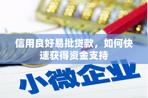 东乌旗信用良好易批贷款，如何快速获得资金支持