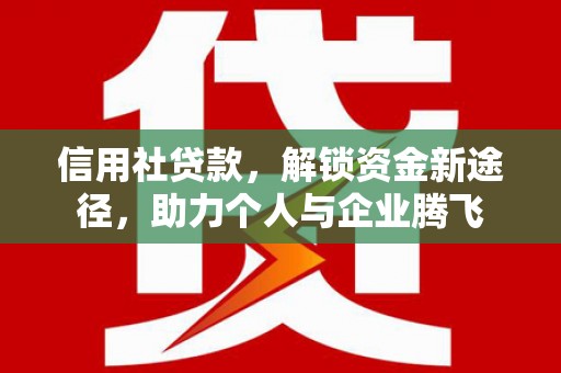 东乌旗信用社贷款，解锁资金新途径，助力个人与企业腾飞