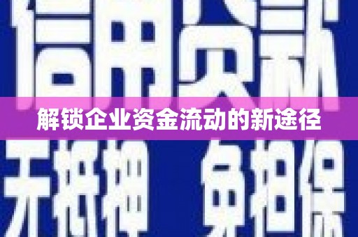 东乌旗解锁企业资金流动的新途径